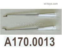Wltoys XK A170 Parts Aileron wire set. A170.0013.The length of the steel wire is φ0.8*33mm. The other end is equipped with a flexible jointWltoys XK A170 Boeing 747 RC Plane Toy Accessories.