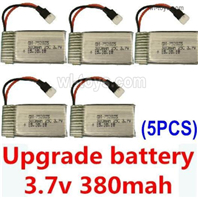 Wltoys XK A190 Upgrade Battery-3.7V 380mah Battery 25-(Size-3.9X2X0.7CM).Total 5pcs