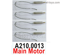 Wltoys XK A210 Parts Main motor unit with the Motor gear.A210.0013.Total 4 Set.Wltech XK A210 T28 RC Plane Toy Plane, RC AirPlane RC Glider