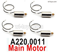 Wltoys XK A220 Parts Main motor unit with the Motor gear.A220.0011.Total 4 Set.