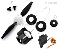 Wltoys XK A250 Parts Crash set 1.It includes the A250.005,0010,0015 and A260.0011.(Propellers assembly,Servo,Landing gear,Deceleration group)