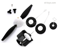 Wltoys XK A250 Parts Crash set 2.It includes the A250.005,0010,0015.(Propellers assembly,Landing gear,Deceleration group)