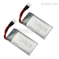 Wltoys XK A260 Parts Battery Packs, A290.0011.3.7V 400mAh 20C Lipo Batteries Pack. Total 2pcs.