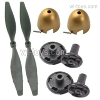 Wltoys XK A260 Parts 2pcs Propellers,2pcs fairing set and 2pcs Propellers Clips.XK A260 Rare Bear F8F RC Plane Accessories.