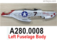 Wltoys XK A280 Parts A280.0008.Left Fuselage Body Foam Assembly.Wltoys XK A280 P-51 MUSTANG RC Plane Toy Plane, RC AirPlane RC Glider Accessories.