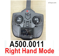 Wltoys XK A500 Parts Transmitter,Remote control.A500.0011.Right Hand Mode.Wltoys XK A500 Q-F4U Corsair Fighter RC Plane Toy Plane, RC AirPlane RC Glider Accessories.