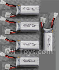 Wltoys XK A600 Official 7.4v 300mah Battery(5pcs),Wltoys XK A600 RC Plane Parts,XK DHC-2 A600 RC RC Fixed Wing Plane Parts