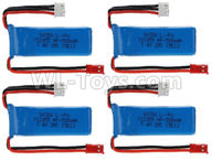 XK X420 simulator Battery 7.4V 500mAh 20C 701850(4pcs)-X420.0016,Wltoys XK X420 simulator Plane Parts
