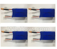 XK X450 Battery Parts-11.1V 1000mAh 20C Battery with XT30 male Plug(4pcs)-X450.0022,XK A450 Parts,XK X450 Vtol Aviator RC Plane Parts