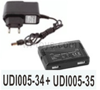 UDI Arrow UDI005 Charger Parts. UDI005-34 + UDI005-35. Official Charger and Balance charger.It Can charger Two battery at the same time. UDI RC UDI005 RC Boat Spare Accessories.