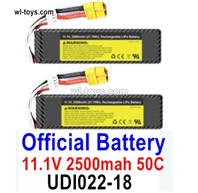 UDI RC Boat Battery Parts. 11.1V 2500MAH Battery. UDI022-18.Total 2pcs.UDI RC UDI022 Tylosaurus RC Boat Spare Accessories.