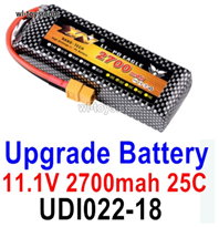 UDI UDI022 Upgrade Battery ,Upgrade 11.1V 2700MAH Lipo RC Battery. Total 1pcs.UDI022-18.UDI RC UDI022 Tylosaurus RC Boat Spare Accessories.