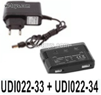 UDI UDI022 parts Charger Parts.Official Charger and Balance charger. UDI022-33 + UDI022-34.UDI RC UDI022 Tylosaurus RC Boat Spare Accessories.