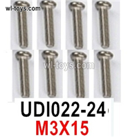 UDI UDI022 parts M3X15 machine screws Parts. UDI022-24.Total 8pcs.