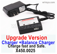 Wltoys WL916 Upgrade Parts charger and Balance charger,It can directly charge on the socket.Charge fast and safeWltoys WL916 RC Boat Spare Accessories.