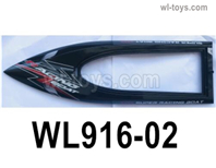 Wltoys WL916 Parts Upper boat shell cover.WL916-02.Wltoys WL916 RC Boat Spare Accessories.