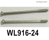 Wltoys WL916 Parts Water rudder connector screw set.WL916-24. It contains 2pcs Phillips round head self-tapping screws. The size is ST2.6*42PB D4, the lower half tooth, the tooth length is 10MM.Wltoys WL916 RC Boat Spare Accessories.