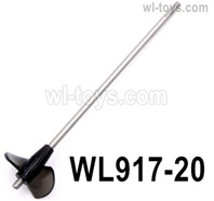 Wltoys WL917 Parts Propeller set. WL917-20.It contains 1 propeller and 1pcs iron shaft with a size of φ2*75.5MM.The Knurling length is 3MM. Material is stainless steel.Wltoys WL917 RC Boat Spare Accessories.XKS WL917 Jet Ship Accessories.