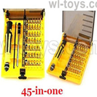 Wltoys WL917 Parts Screws Driver Kit.45-IN-1 Package.Wltoys WL917 RC Boat Spare Accessories.XKS WL917 Jet Ship Accessories.