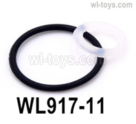 Wltoys WL917 Parts Water spout and steering gear rod waterproof ring set.WL917-11.The size of the water spout waterproof ring is φ21*1.7mm. It is made of silicone. Colour: Black.<br>The size of the waterproof ring of the steering gear rod is φ6.3*2mm. It
