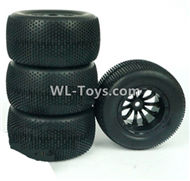 DHK RAZ-R Wheel Parts-Whole wheel unit,Tire Unit,Include tire lether and Wheel hub(4pcs) Parts-8132-001-02,DHK RAZ-R Parts,DHK Wolf Parts,DHK HOBBY 8133 8134 Parts