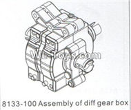 DHK RAZ-R Parts-Assembly of diff gear box Parts-8133-100,DHK RAZ-R Parts,DHK Wolf Parts,DHK HOBBY 8133 8134 Parts