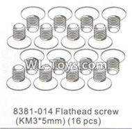 DHK RAZ-R Parts-Flathead screw(KM3x5mm)-16pcs Parts-8381-014,DHK RAZ-R Parts,DHK Wolf Parts,DHK HOBBY 8133 8134 Parts