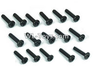DHK RAZ-R Parts-B Head screw-Coarse thread(BB3X12mm)-16pcs Parts-8381-605,DHK RAZ-R Parts,DHK Wolf Parts,DHK HOBBY 8133 8134 Parts