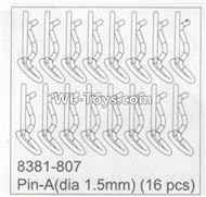 DHK RAZ-R Parts-Pin-A(Dia 1.5mm)-16pcs Parts-8381-807,DHK RAZ-R Parts,DHK Wolf Parts,DHK HOBBY 8133 8134 Parts