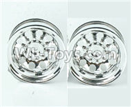 DHK Crosse Parts-Chrome wheels,Wheel hub(2pcs) Parts-8136-006-01,DHK Crosse 8136 RC Car Parts,DHK Hobby Crosse 8136 Parts