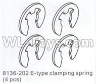 DHK Crosse Parts-E-Type Clamping Spring(4pcs) Parts-8136-202,DHK Crosse 8136 RC Car Parts,DHK Hobby Crosse 8136 Parts