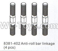 DHK Crosse Parts-Anti-Roll bar Linkage(4pcs) Parts-8381-402 ,DHK Crosse 8136 RC Car Parts,DHK Hobby Crosse 8136 Parts