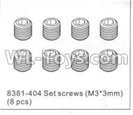 DHK Crosse Parts-Set screws(M3x3mm)-8pcs Parts-8381-404,DHK Crosse 8136 RC Car Parts,DHK Hobby Crosse 8136 Parts