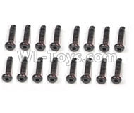 DHK Crosse Parts-B Head Screw-Coarse thread(BB3x14mm)-16pcs Parts-8381-702,DHK Crosse 8136 RC Car Parts,DHK Hobby Crosse 8136 Parts