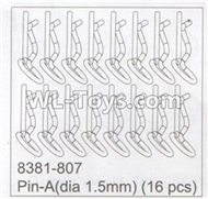 DHK Crosse Parts-Pin-A(Dia 1.5mm)-16pcs Parts-8381-807,DHK Crosse 8136 RC Car Parts,DHK Hobby Crosse 8136 Parts
