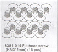 DHK Optimus Parts-Flathead screw(KM3x5mm)-16pcs Parts-8381-014,DHK Optimus 8383 Parts,DHK Optimus Parts-XL Buggy,DHK Hobby 8383 Parts