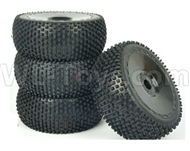 DHK Optimus Parts-Tire complete,Include tire lether and wheel hub(Black rims)-(4pcs) Parts-8383-001-01,DHK Optimus 8383 Parts,DHK Optimus Parts-XL Buggy,DHK Hobby 8383 Parts