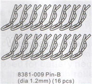 DHK Zombie 8384 Parts-Pin-B(Dia 1.2mm)-16pcs Parts-8381-009,DHK Hobby Zombie 8E 8384 RC Truck Parts