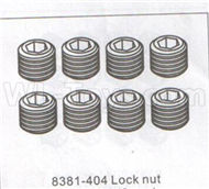 DHK Zombie 8384 Parts-Lock nut,Jimi Maching screws,set screws(M3x3mm)-8pcs Parts-8381-404,DHK Hobby Zombie 8E 8384 RC Truck Parts