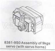 DHK Zombie 8384 Parts-Assembly of 9kgs Servo(With Servo Horns) Parts-8381-9S0,DHK Hobby Zombie 8E 8384 RC Truck Parts