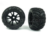 DHK Zombie 8384 Parts-Tyre complete(2 set)-17mm Combiner Parts-8384-001-02,DHK Hobby Zombie 8E 8384 RC Truck Parts