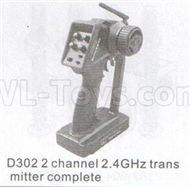 DHK Zombie 8384 Parts-D302 2 Channel 2.4GHZ Transmitter complete Parts,DHK Hobby Zombie 8E 8384 RC Truck Parts