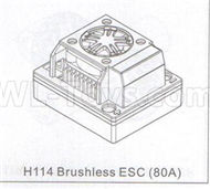 DHK Zombie 8384 Parts-Brushless ESC(80A) Parts-H114,DHK Hobby Zombie 8E 8384 RC Truck Parts