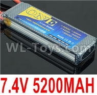 DHK Optimus Battery Parts-7.4V 5200MAH Battery(1pcs)-2S Battery Parts,DHK Optimus Parts,DHK Optimus XL Buggy,DHK Hobby 8383 Parts