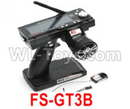 DHK Zombie 8384 Transmitter with Receiver board Parts(2.4G control,LCD Screen,With loss-control protection)Parts-FS-GT3B,DHK Hobby Zombie 8E 8384 RC Truck Parts