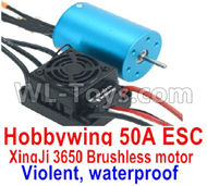 DHK Optimus Parts-Brushless motor and ESC Parts-Hobbywing 50A ESC and XinjI 3650 Brushless motor(Violent, waterproof) Parts,DHK Optimus 8383 Parts,DHK Optimus Parts-XL Buggy,DHK Hobby 8383 Parts