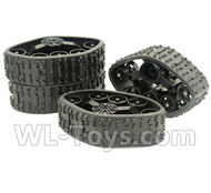 Fayee FY001 Parts-04 Tracked tire(4 Set),FAYEE FY001 RC Car Parts,FY001 RC Military Truck Spare parts Accessories,M35-A2 1:16 4WD High Speed Buggy Parts