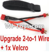 FeiYue FY-01 Spare Parts-35-05 Upgrade 2-to-1 wire and Velcro-Two battery can use together,Run 2x Time than usual,FeiYue FY-01 RC Car Parts,FY01 FY-01 RC Truck Spare parts Accessories,1:12 4WD High Speed Buggy Parts