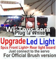 FeiYue FY-01 Spare Parts-42-05 Upgrade Front and Rear light assembly-Can only be used for Official Brush version,Plug is white color,FeiYue FY-01 RC Car Parts,FY01 FY-01 RC Truck Spare parts Accessories,1:12 4WD High Speed Buggy Parts