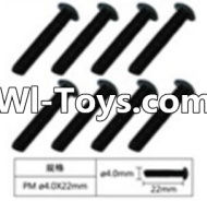 FeiYue FY-01 Spare Parts-60-02 W12077 Cross head machine screws(8pcs)-4.0X10mm,FeiYue FY-01 RC Car Parts,FY01 FY-01 RC Truck Spare parts Accessories,1:12 4WD High Speed Buggy Parts